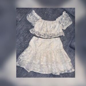 2 Piece Peplum Hem Set